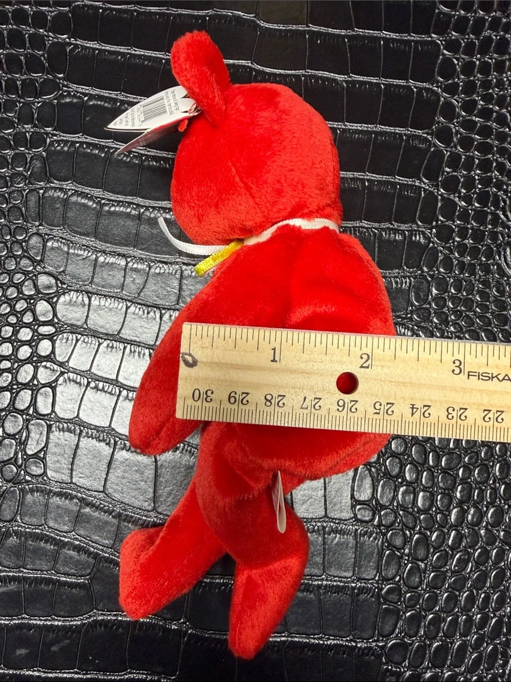 Ty Red Plush Bear with Mexico Flag Patch (OSITO)